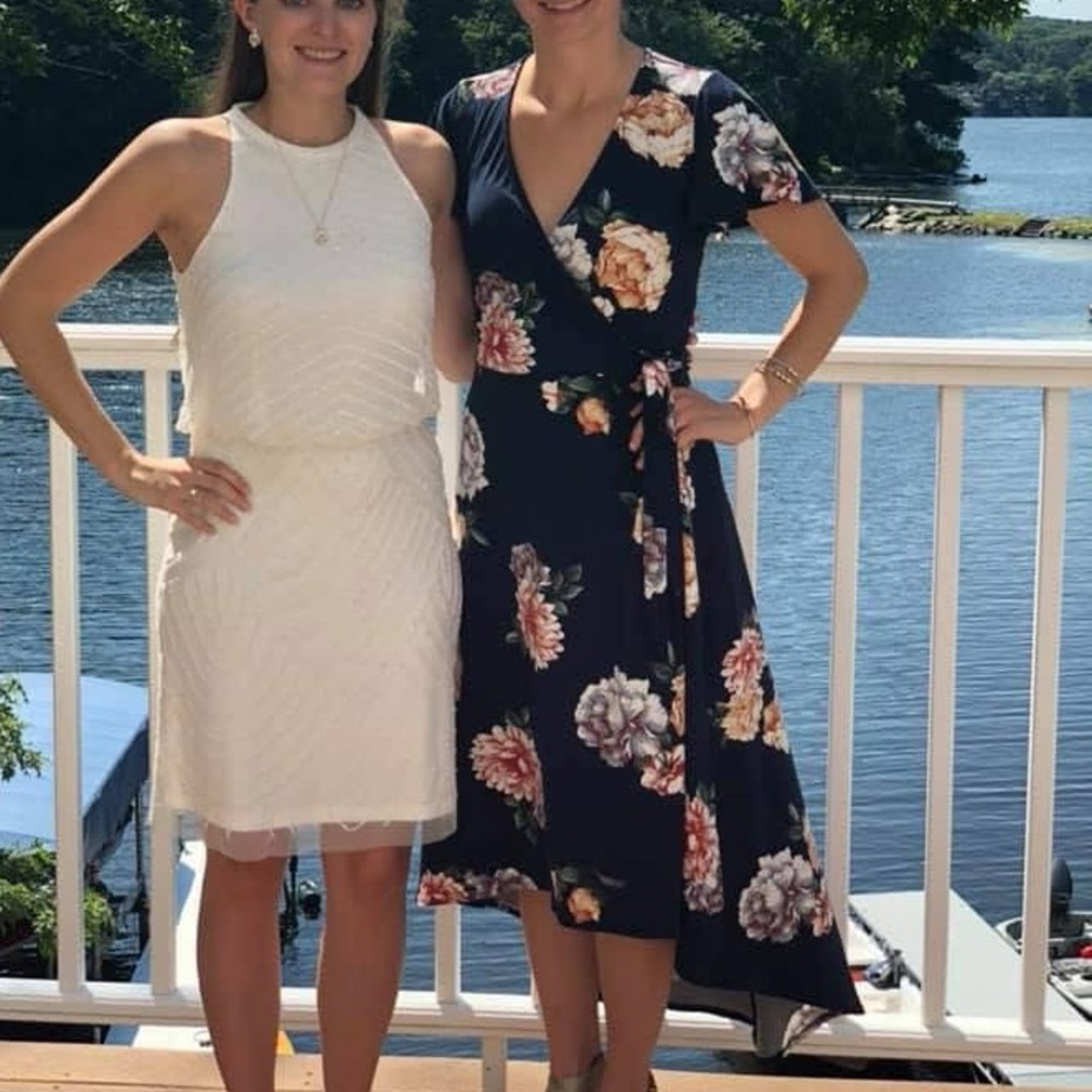 Blue floral dress